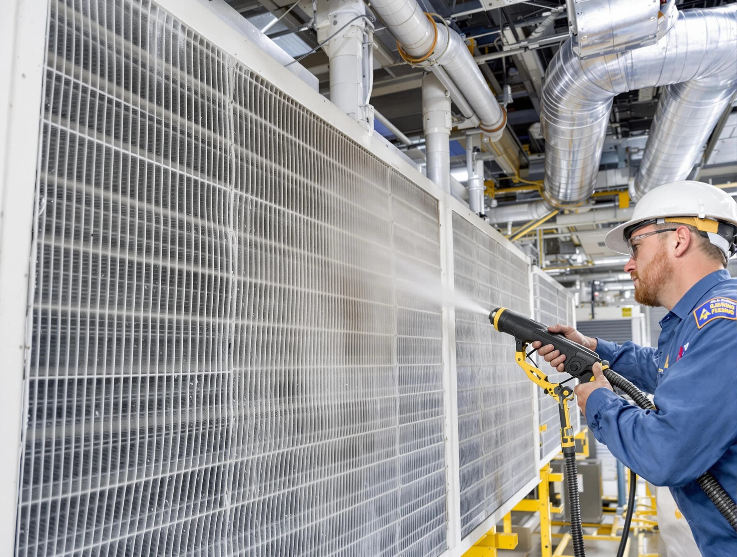 Professional commercial coil cleaning by Union City Air Duct Cleaning in Union City