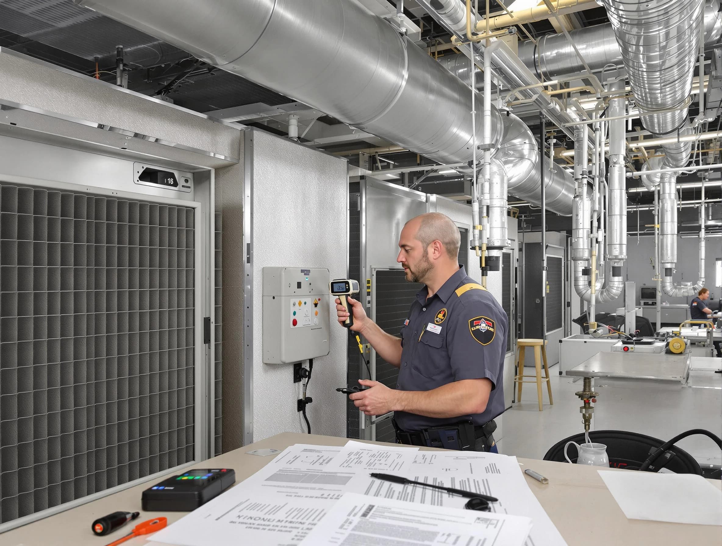 Professional filter system inspection by Union City Air Duct Cleaning in Union City