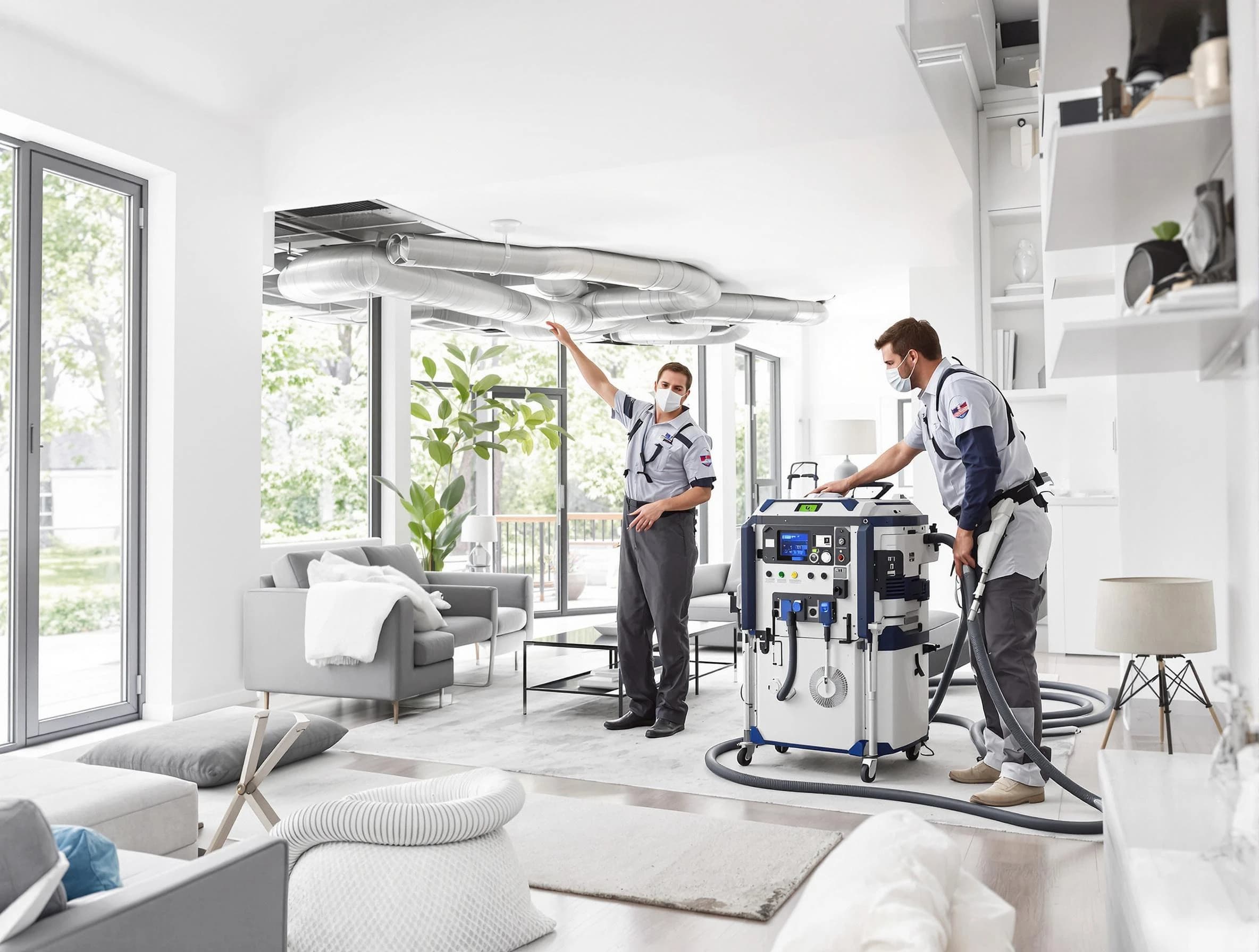 Union City Air Duct Cleaning professional conducting pure air duct cleaning with state-of-the-art equipment in Union City