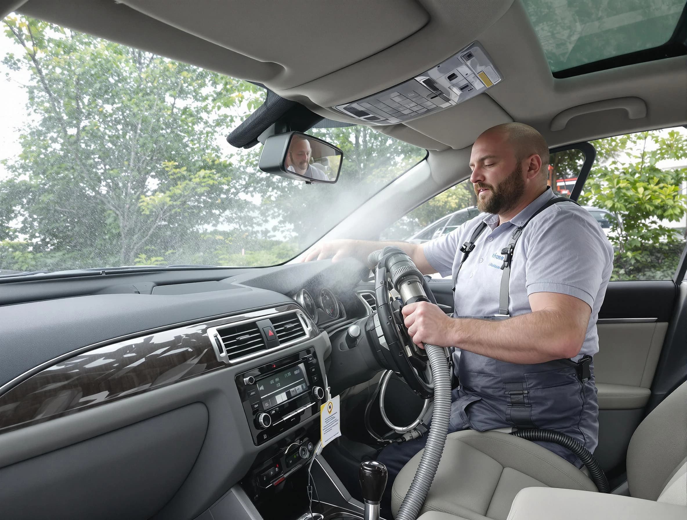 Union City Air Duct Cleaning specialist performing professional car duct cleaning in Union City