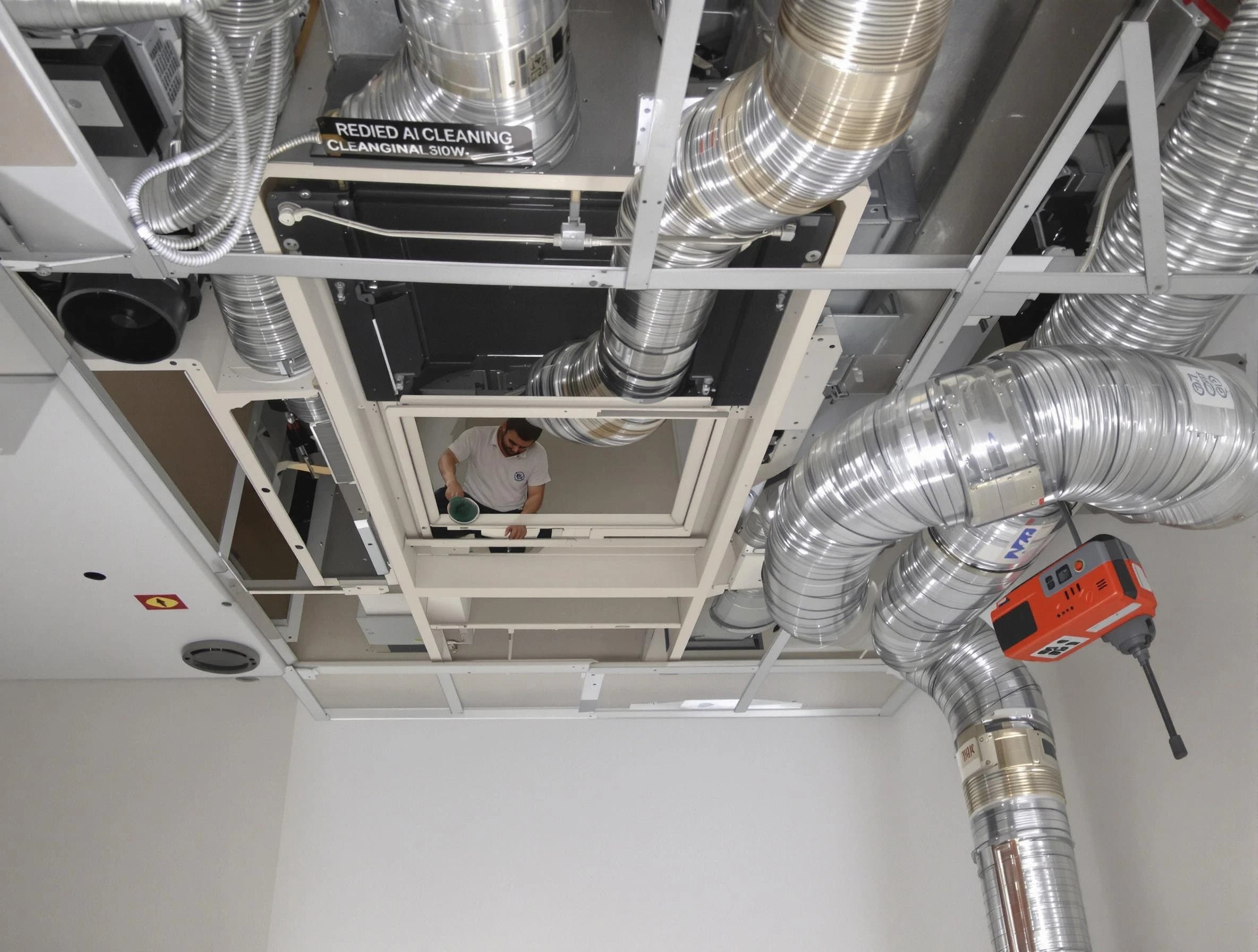 Union City Air Duct Cleaning technician performing detailed central duct system cleaning in Union City