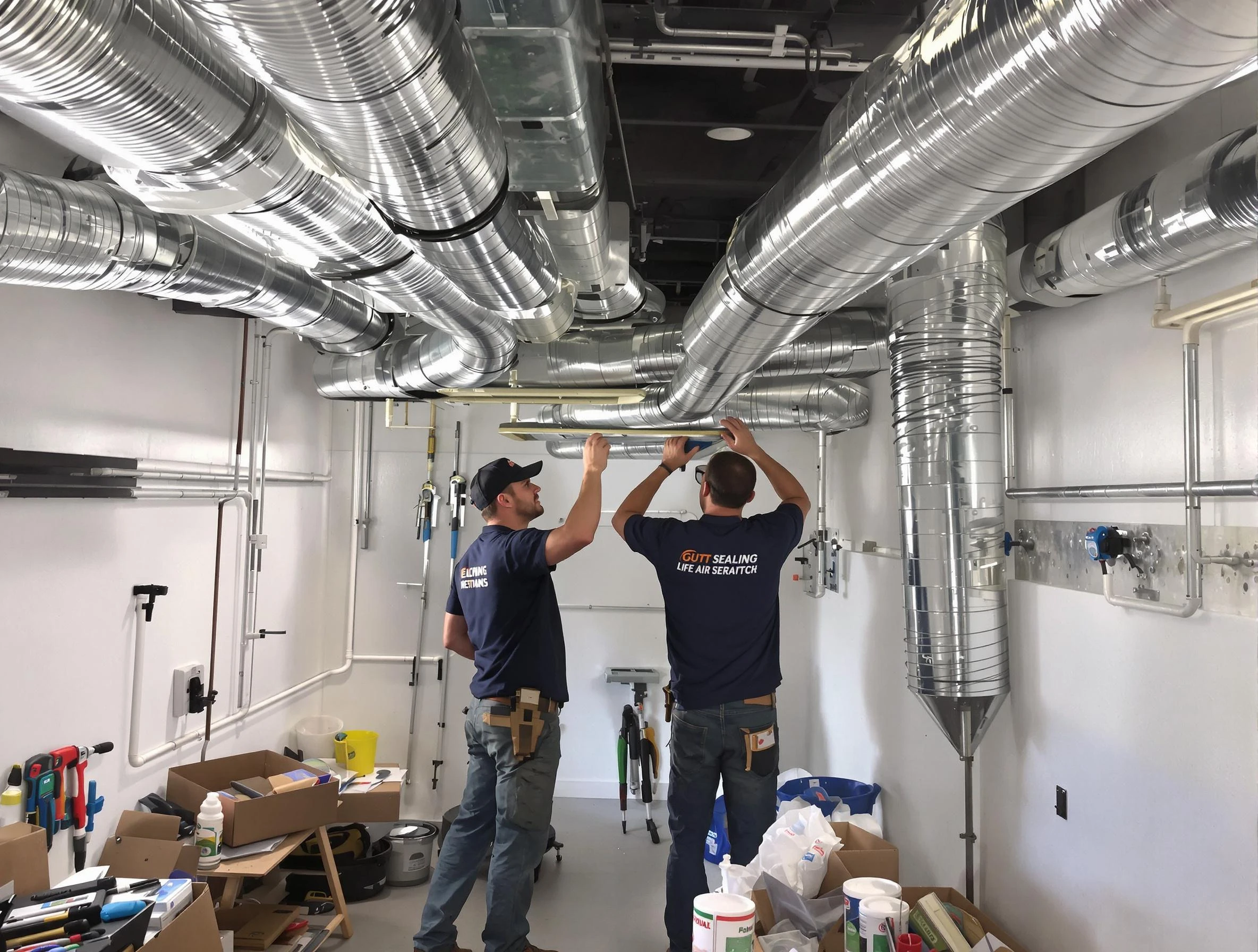 Union City Air Duct Cleaning technician applying professional duct sealing solutions in Union City