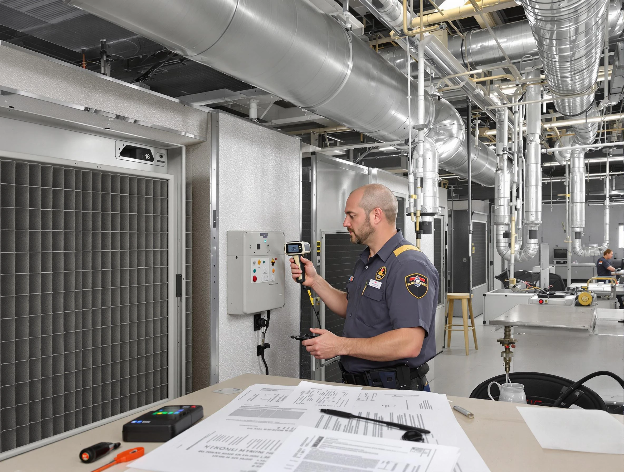 Professional filter system inspection by Union City Air Duct Cleaning in Union City