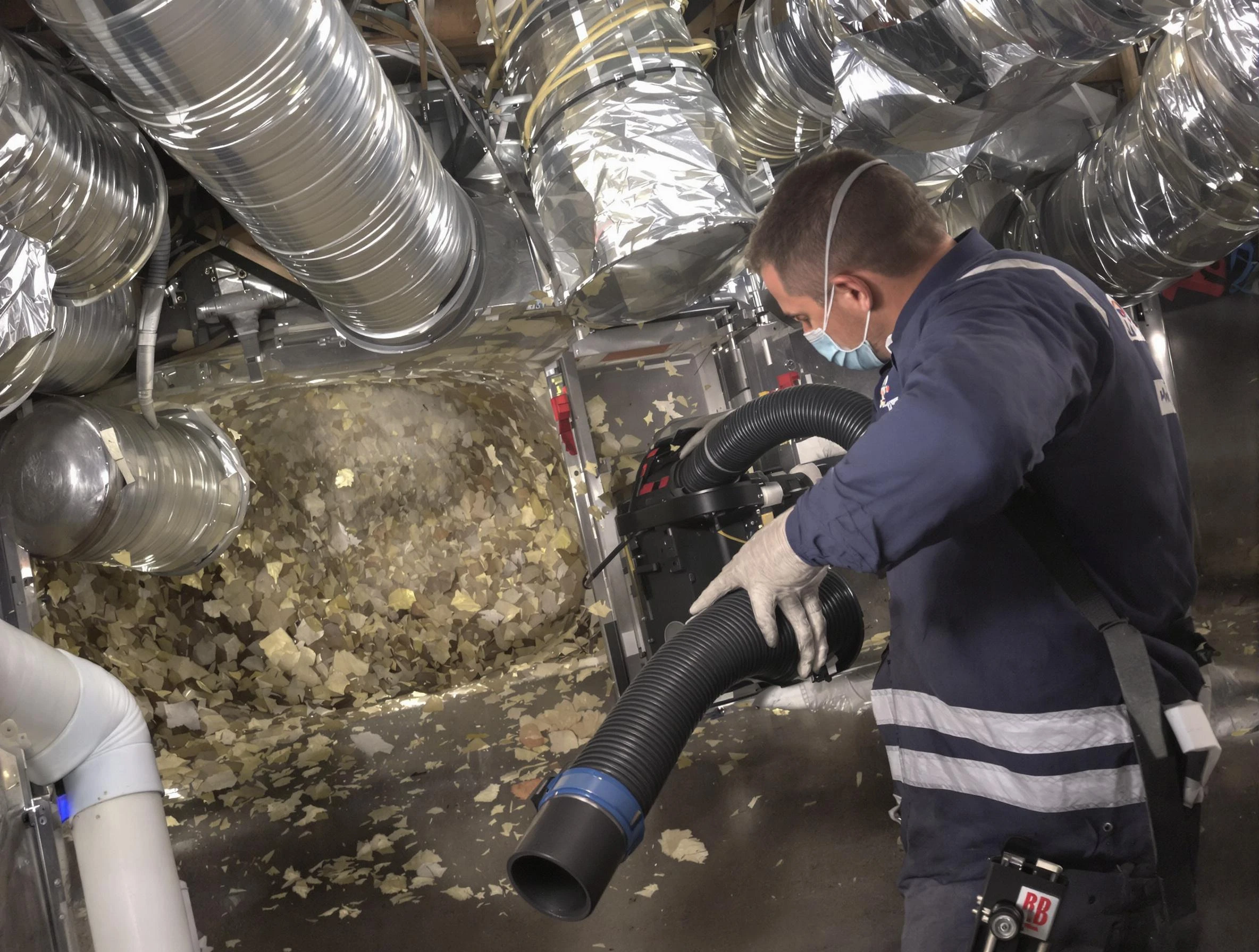 Union City Air Duct Cleaning specialist operating negative pressure cleaning equipment for thorough duct maintenance in Union City