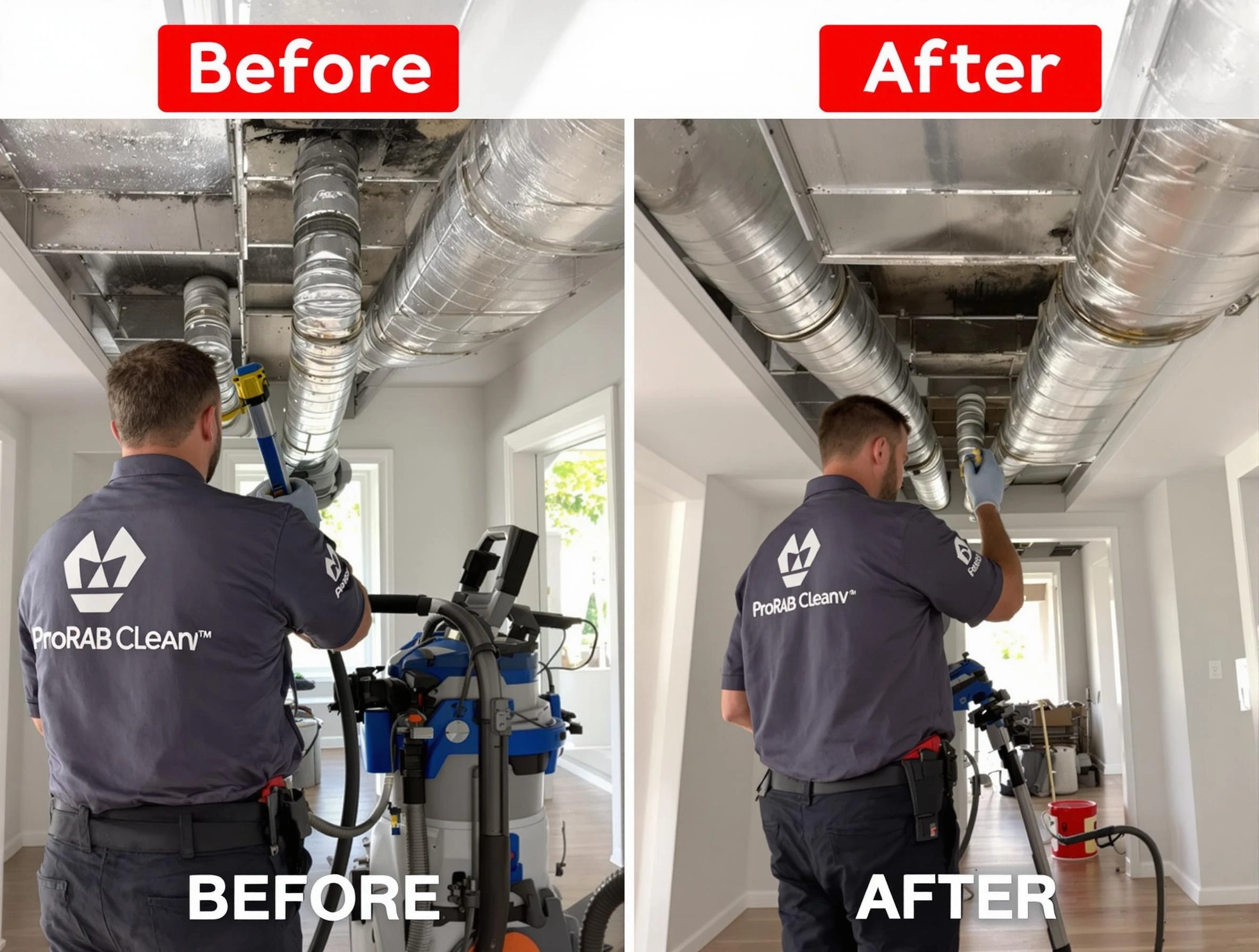 Union City Air Duct Cleaning expert performing thorough residential duct cleaning in a Union City home
